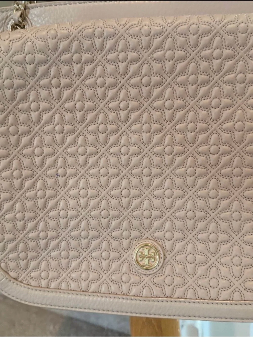 Tory Burch Quilted Leather Crossbody Bag - Blush